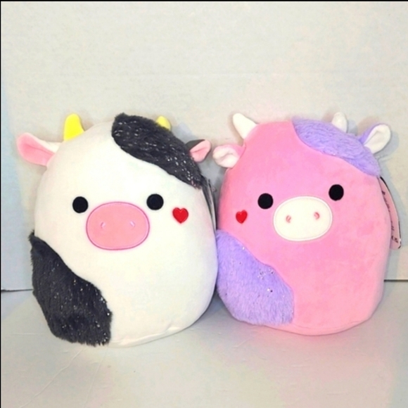 🖤 PATTY 🐄❤️ Select Series Valentine 2024 Pink Purple & Silver Cow Squishmallow - Picture 5 of 6